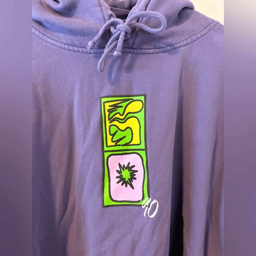 LSKD ‘90 Retro Heavyweight Purple Hoodie Oversized Streetwear Graphic XXL - Picture 3 of 6